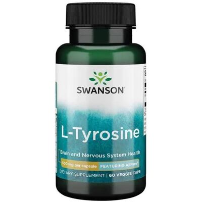 Swanson L-Tyrosine 500mg Capsules - Supports Mental Function Swanson L-Tyrosine 500mg Capsules - Supports Mental Function