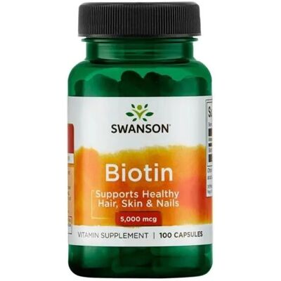 Swanson Biotin 5000 mcg - Vitamin Supplement Swanson Biotin 5000 mcg - Vitamin Supplement