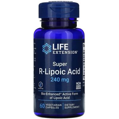 Life Extension Super R-Lipoic Acid 240 Mg - 60 Vegetarian Capsules Life Extension Super R-Lipoic Acid 240 Mg - 60 Vegetarian Capsules