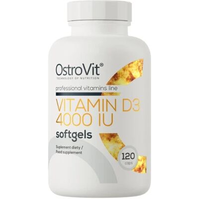 OstroVit Vitamin D3 4000 IU - Supports Bone, Immunity, Heart - 120 Softgels OstroVit Vitamin D3 4000 IU - Supports Bone, Immunity, Heart - 120 Softgels