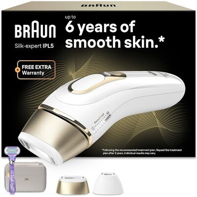 Braun - Silk Expert Pro 5 PL5137 - White/Gold - IPL device Braun - Silk Expert Pro 5 PL5137 - White/Gold - IPL device