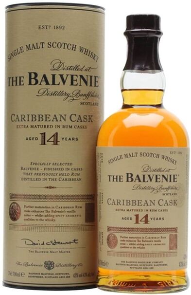 Balvenie 14 Year Old / Caribbean Cask Speyside Whisky Balvenie 14 Year Old / Caribbean Cask Speyside Whisky