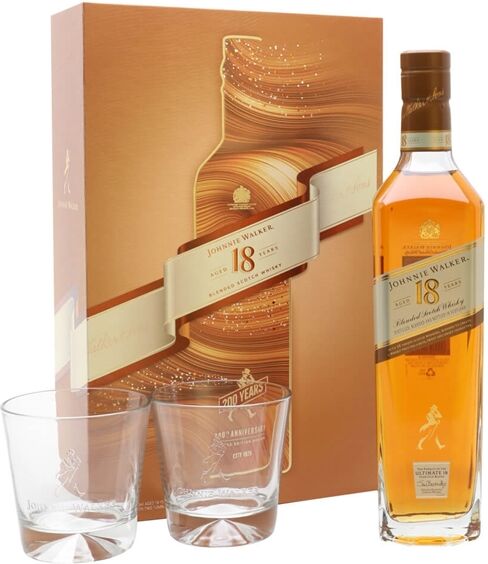 Johnnie Walker 18 Year Old / Glass Set Blended Scotch Whisky Johnnie Walker 18 Year Old / Glass Set Blended Scotch Whisky