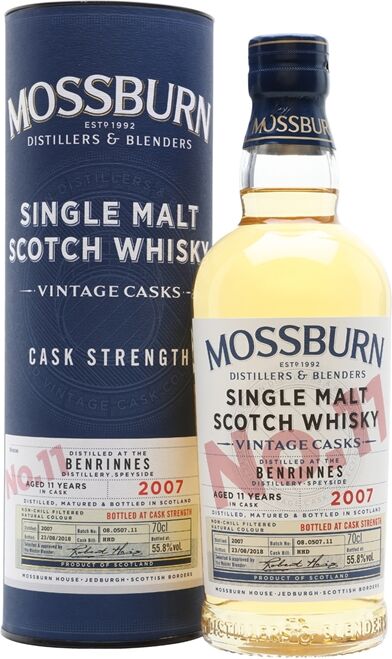Benrinnes 2007 / 11 Year Old / Vintage Casks #11 / Mossburn Speyside Whisky Benrinnes 2007 / 11 Year Old / Vintage Casks #11 / Mossburn Speyside Whisky
