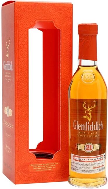 Glenfiddich 21 Year Old / Reserva Rum Finish / Small Bottle Speyside Whisky Glenfiddich 21 Year Old / Reserva Rum Finish / Small Bottle Speyside Whisky