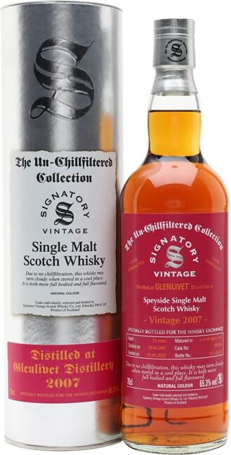 Glenlivet 2007 / 13 Year Old / Sherry Cask / Signatory for TWE Speyside Whisky Glenlivet 2007 / 13 Year Old / Sherry Cask / Signatory for TWE Speyside Whisky