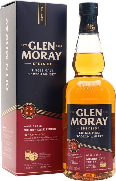 Glen Moray Sherry Cask Finish Speyside Single Malt Scotch Whisky Glen Moray Sherry Cask Finish Speyside Single Malt Scotch Whisky