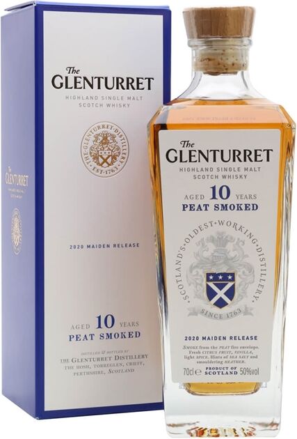 Glenturret 10 Year Old Peat Smoked / 2020 Maiden Release Highland Whisky Glenturret 10 Year Old Peat Smoked / 2020 Maiden Release Highland Whisky