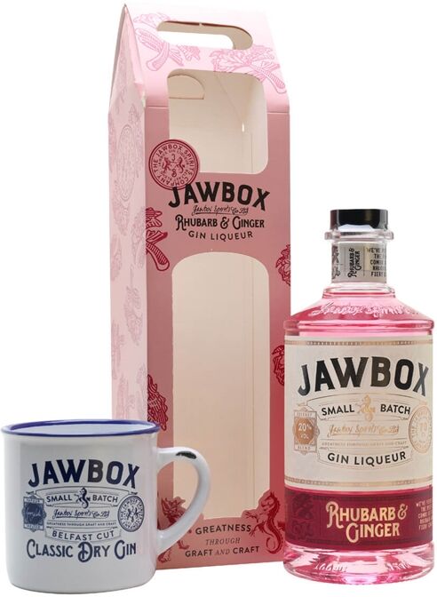 Jawbox Rhubarb & Ginger Gin Liqueur / Mug Set Jawbox Rhubarb & Ginger Gin Liqueur / Mug Set