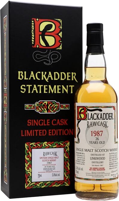 Linkwood 1987 / 26 Year Old / Blackadder Statement No.9 Speyside Whisky Linkwood 1987 / 26 Year Old / Blackadder Statement No.9 Speyside Whisky