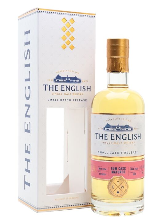 English Whisky Co. The English Rum Cask Matured Whisky 2014 / Bot.2020 English Whisky