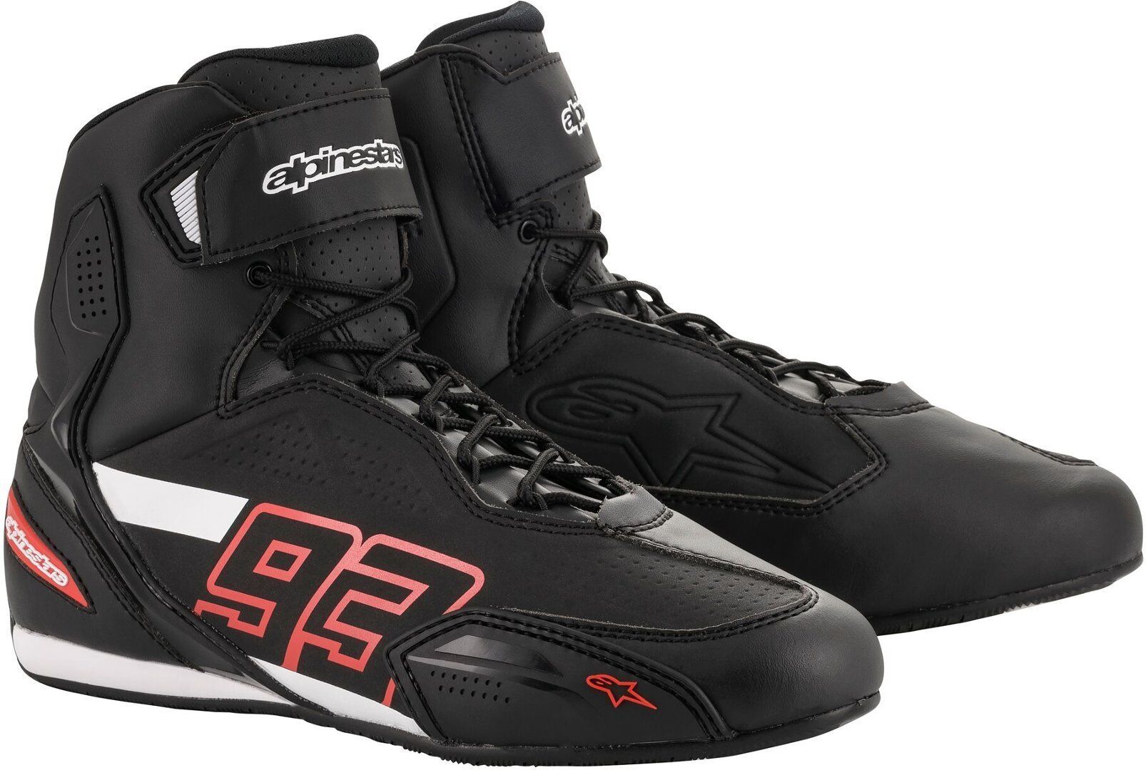Alpinestars MM93 Austin Motorcycle Shoes Black Red 47