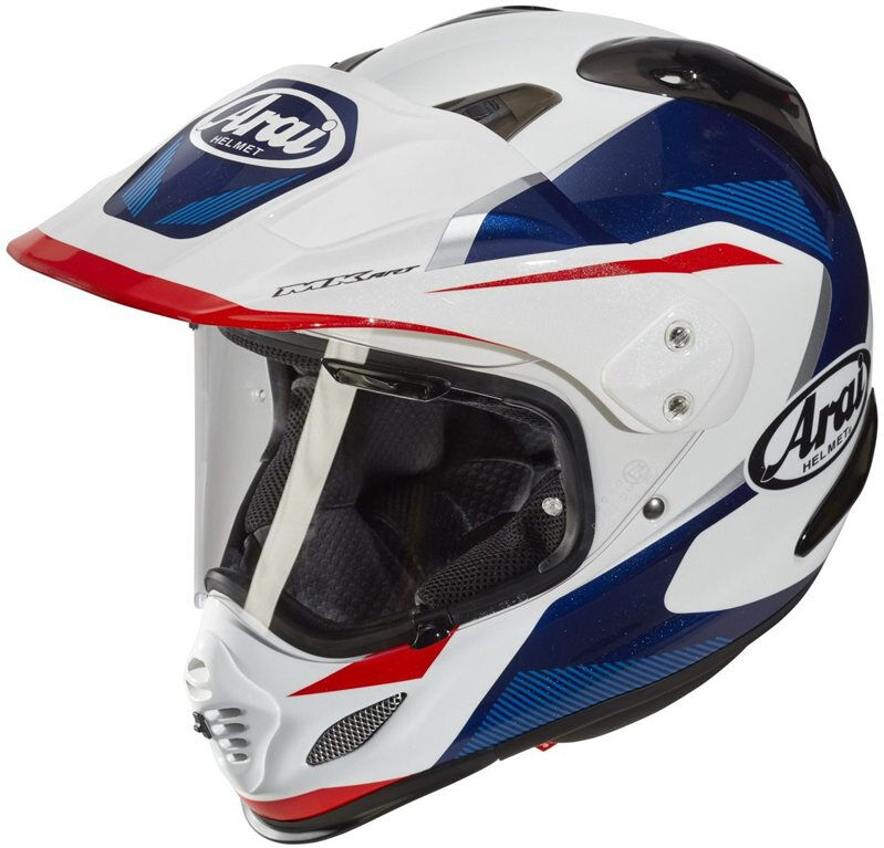 Arai Tour-X 4 Break Blue Motocross Helmet - White Blue - Size: L