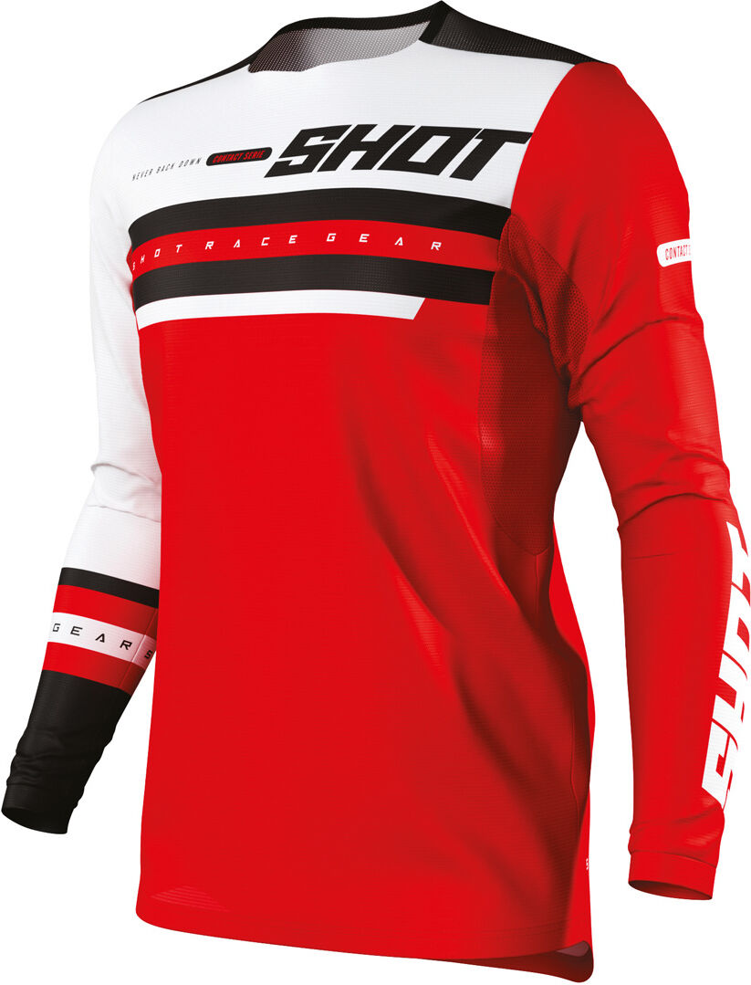 Shot Contact Shining Motocross Jersey - Red - Size: 2XL