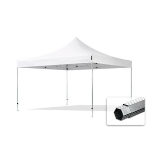 Toolport 4x4m PVC 850 Pop up gazebo PROFESSIONAL Aluminium 40 mm, fire resistant, white - (578931)