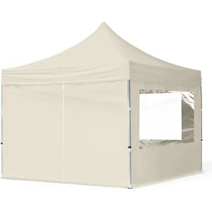 Toolport 3x3 PES 700 Pop up gazebo ECONOMY Aluminium 32 mm, incl. Sidewalls with Panorama Windows, cream - (59004)