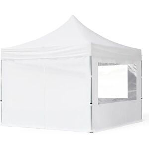 Toolport 3x3 PES 700 Pop up gazebo ECONOMY Aluminium 32 mm, incl. Sidewalls with Panorama Windows, white - (59018)