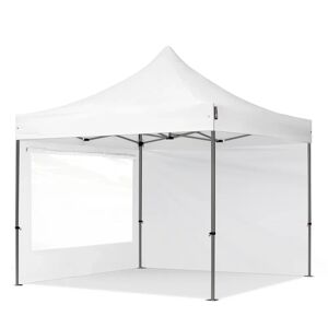 Toolport 3x3m PES 750 Pop up gazebo PREMIUM Steel 40 mm, incl. Sidewalls with Panorama Windows, white - (600036)