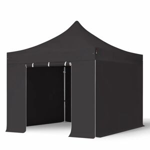 Toolport 3x3m PES 800 Pop Up Gazebo PROFESSIONAL Aluminium 40 mm, incl. Sidewalls, black - (600143)