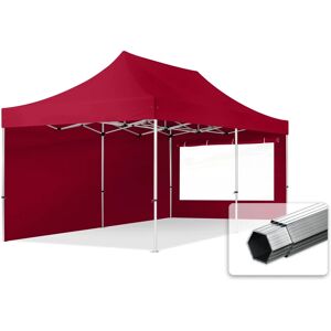 Toolport 3x6m PES 800 Pop Up Gazebo PROFESSIONAL Aluminium 40 mm, incl. Sidewalls with Panorama Windows, red - (600235)