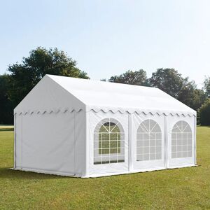 Toolport 3x6m Marquee / Party Tent w. ground frame, PVC 750, white - (7232)