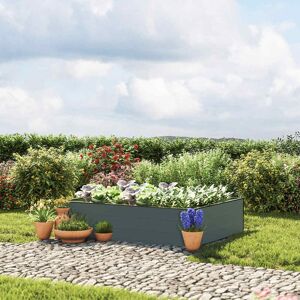 GFP 150 x 119 x 39 cm Raised garden bed, Anthracite grey - (GFPV00513)