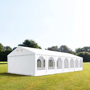 Toolport 6x14m Marquee / Party Tent w. ground frame, PVC 750 fire resistant, white - (2635)