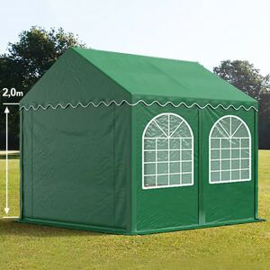Toolport 3x4m Marquee / Party Tent w. ground frame, PVC 800, dark green - (2641)