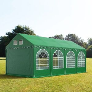 Toolport 4x8m Marquee / Party Tent w. ground frame, PVC 800, dark green - (2655)