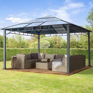 TOOLPORT Garden Gazebo Hardtop Sunset Deluxe, 4x4m - (300172)