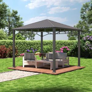 TOOLPORT Garden Gazebo Hardtop Sunset Superior, 3x3m - (301351)