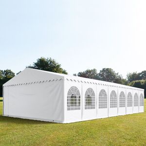 Toolport 8x28m 2.6m Sides Marquee / Party Tent w. ground frame, PVC 800, white - (49245)