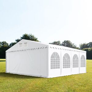 Toolport 8x8m 2.6m Sides Marquee / Party Tent w. ground frame, PVC 800, white - (5200)