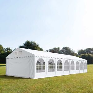 Toolport 6x18m 2.6m Sides Marquee / Party Tent w. ground frame, PVC 800, white - (557720)