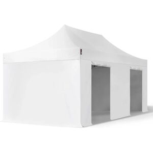 TOOLPORT 3x6m PVC 850 Pop Up Gazebo PROFESSIONAL Aluminium 40 mm, incl. Sidewalls, fire resistant, white - (578688)