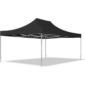 TOOLPORT 4x6m PVC 850 Pop Up Gazebo PROFESSIONAL Aluminium 50 mm, fire resistant, black - (578934)