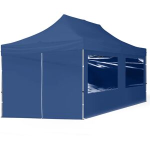 Toolport 3x6 PES 700 Pop up gazebo ECONOMY Aluminium 32 mm, incl. Sidewalls with Panorama Windows, dark blue - (59020)