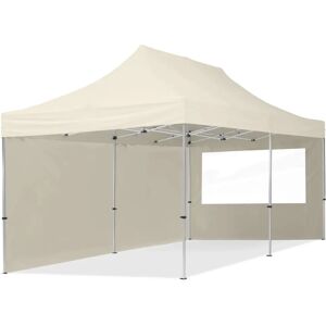 Toolport 3x6 PES 700 Pop up gazebo ECONOMY Aluminium 32 mm, incl. Sidewalls with Panorama Windows, cream - (59022)