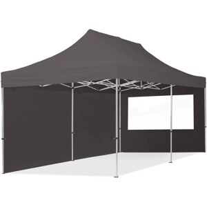 Toolport 3x6 PES 700 Pop up gazebo ECONOMY Aluminium 32 mm, incl. Sidewalls with Panorama Windows, dark grey - (59024)