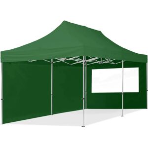 Toolport 3x6 PES 700 Pop up gazebo ECONOMY Aluminium 32 mm, incl. Sidewalls with Panorama Windows, dark green - (59026)