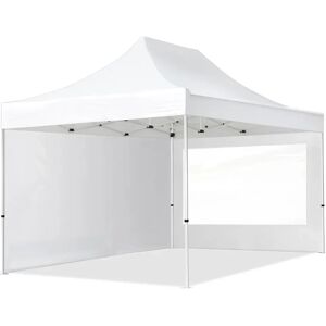 Toolport 3x4.5m PES 700 Pop up gazebo ECONOMY Steel 30 mm, incl. Sidewalls with Panorama Windows, white - (59048)