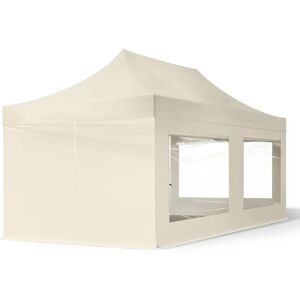 Toolport 3x6m PES 700 Pop up gazebo ECONOMY Steel 30 mm, incl. Sidewalls with Panorama Windows, cream - (59050)