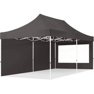 Toolport 3x6m PES 700 Pop up gazebo ECONOMY Steel 30 mm, incl. Sidewalls with Panorama Windows, dark grey - (59051)