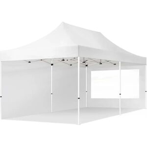 Toolport 3x6m PES 700 Pop up gazebo ECONOMY Steel 30 mm, incl. Sidewalls with Panorama Windows, white - (59055)