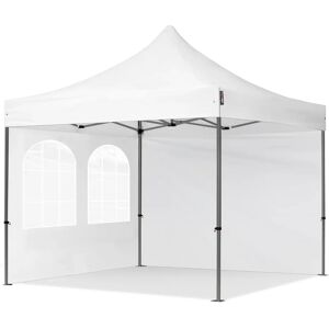 Toolport 3x3m PES 750 Pop Up Gazebo PREMIUM Steel 40 mm, incl. Sidewalls with Windows, white - (600035)