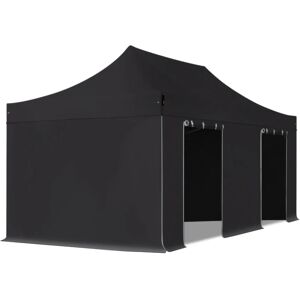 Toolport 3x6m PES 750 Pop Up Gazebo PREMIUM Steel 40 mm, incl. Sidewalls, black - (600065)