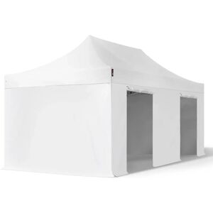 Toolport 3x6m PES 750 Pop Up Gazebo PREMIUM Steel 40 mm, incl. Sidewalls, white - (600084)