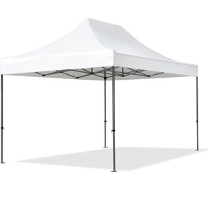 Toolport 3x4.5 m PVC 800 Pop Up Gazebo PREMIUM Steel 40 mm, fire resistant, white - (600117)