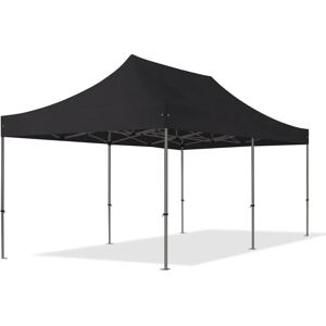 Toolport 3x6 m PVC 800 Pop Up Gazebo PREMIUM Steel 40 mm, fire resistant, black - (600120)