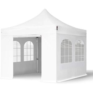 Toolport 3x3m PES 800 Pop Up Gazebo PROFESSIONAL Aluminium 40 mm, incl. Sidewalls with Windows, white - (600135)